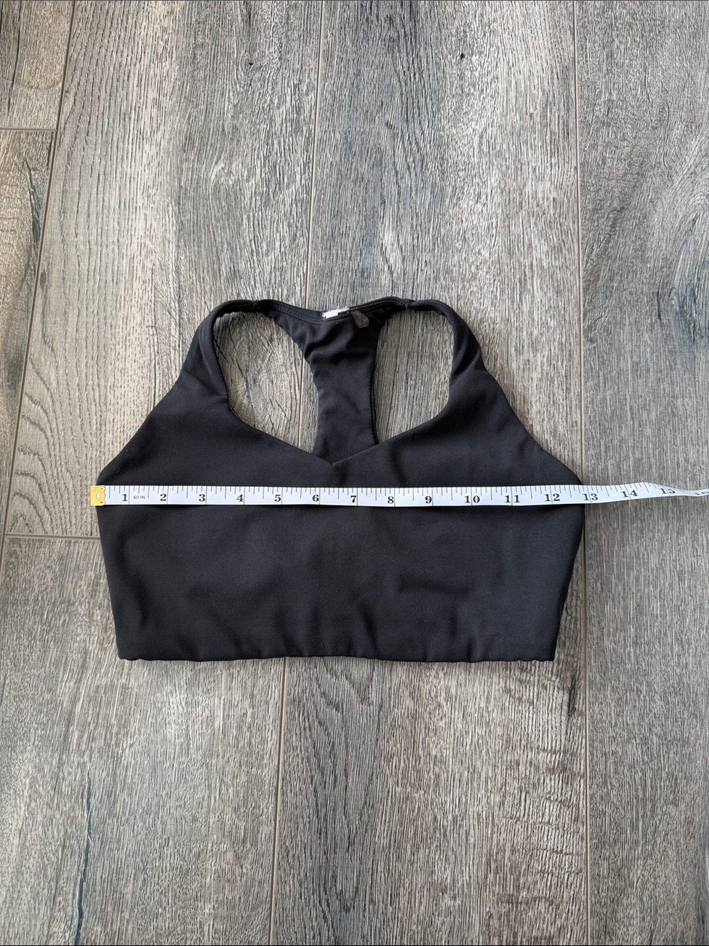 Oner Active Black Racerback Sports Bra with Center Logo - Picture 3 of 7
